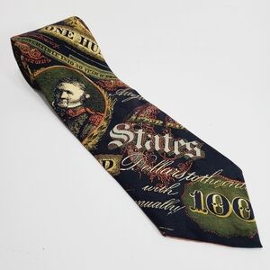 Van Heusen US Treasury Silk Neck Tie Old Money 58x3.75" Americana Series